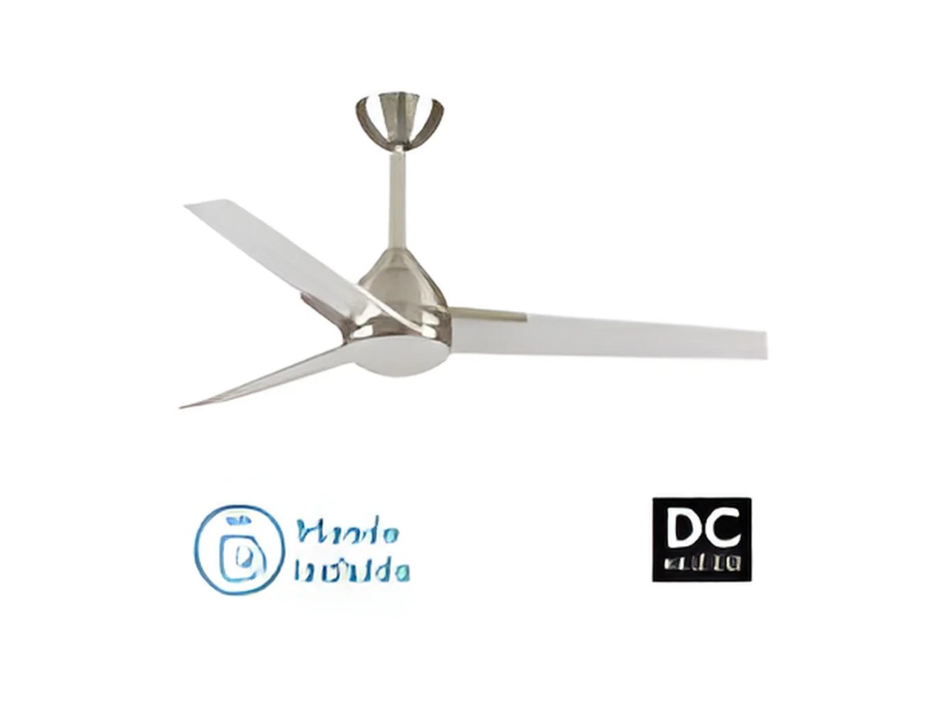 Ventilatore DC ARGESTE nickel Led 22w con 3 temperature e memory Fabrilamp
