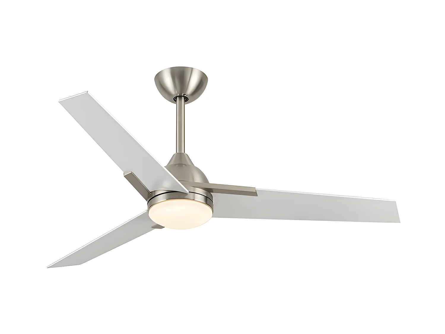 Ventilatore DC ARGESTE nickel Led 22w con 3 temperature e memory Fabrilamp