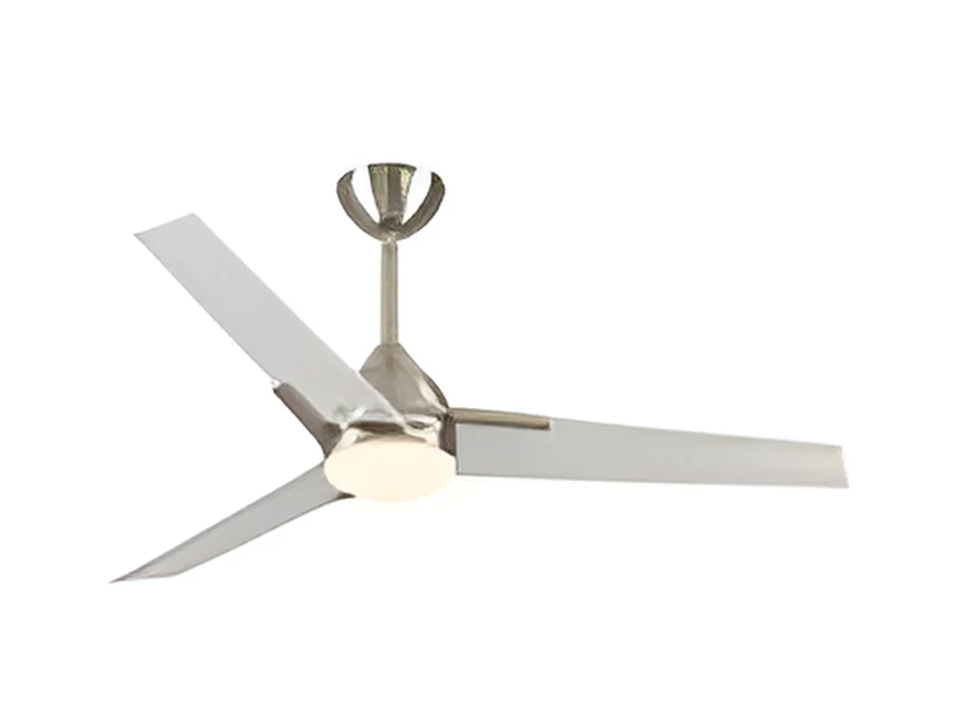 Ventilatore DC ARGESTE nickel Led 22w con 3 temperature e memory Fabrilamp