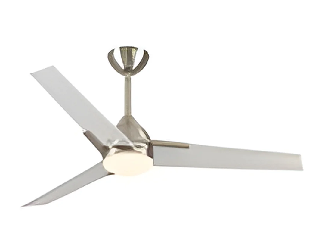 Ventilateur DC ARGESTE nickel Led 22w avec 3 températures et mémoire Fabrilamp