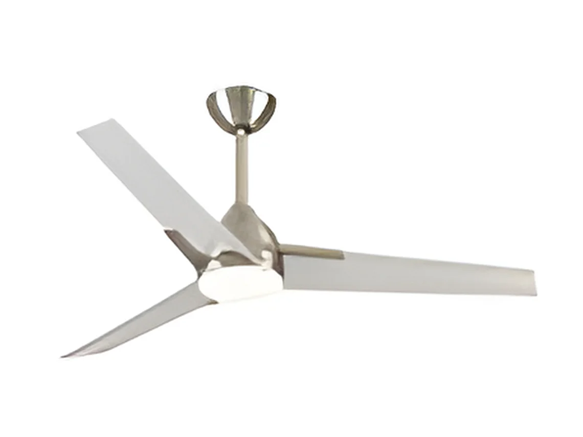 Ventilateur DC ARGESTE nickel Led 22w avec 3 températures et mémoire Fabrilamp