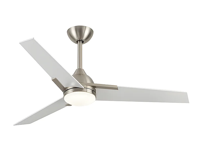 Ventilateur DC ARGESTE nickel Led 22w avec 3 températures et mémoire Fabrilamp