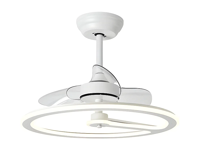 Ventilador Dc Chom Blanco Led Con Tres Temperaturas Y Control Remoto