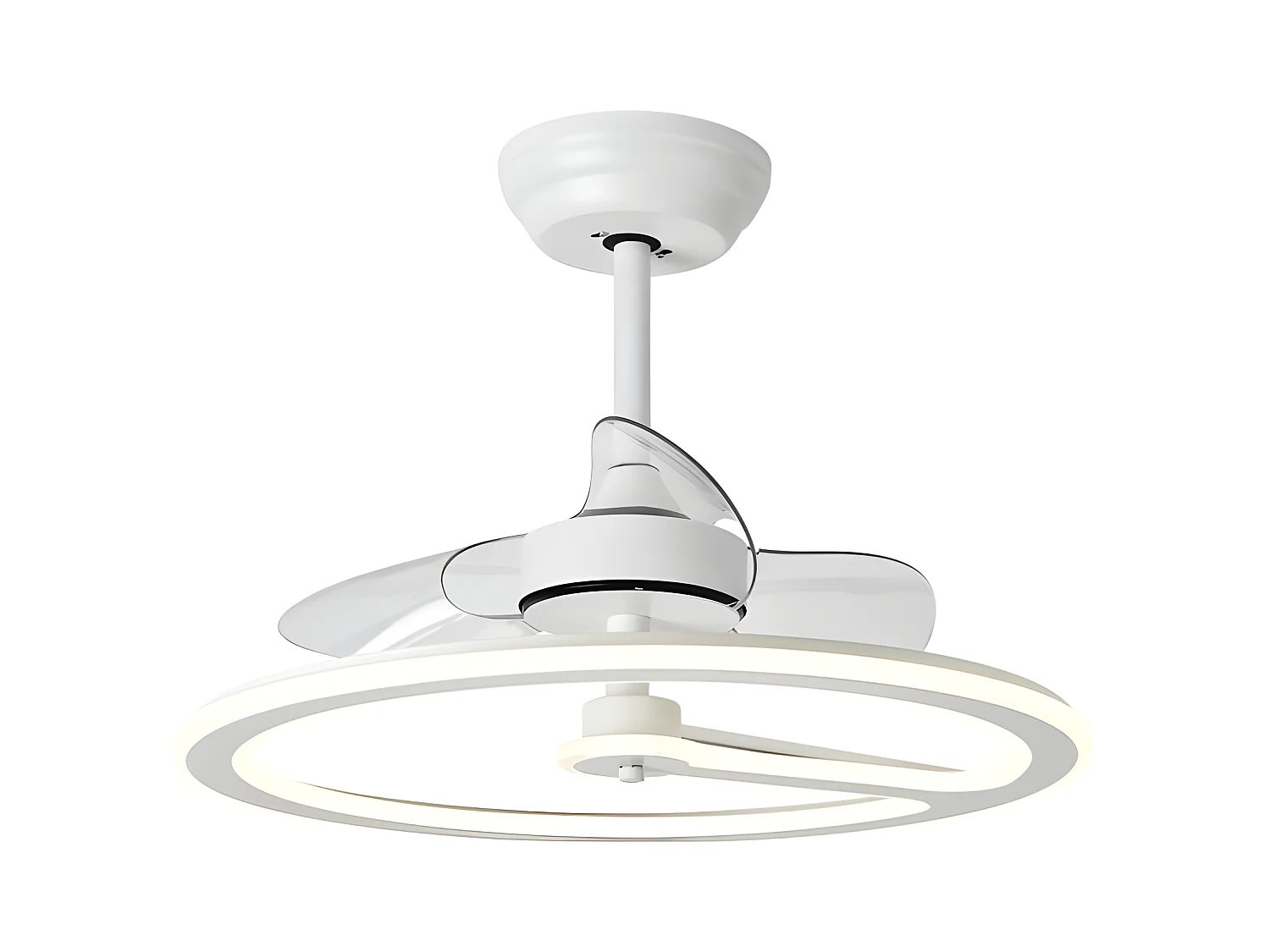 Ventilador Dc Chom Blanco Led Con Tres Temperaturas Y Control Remoto