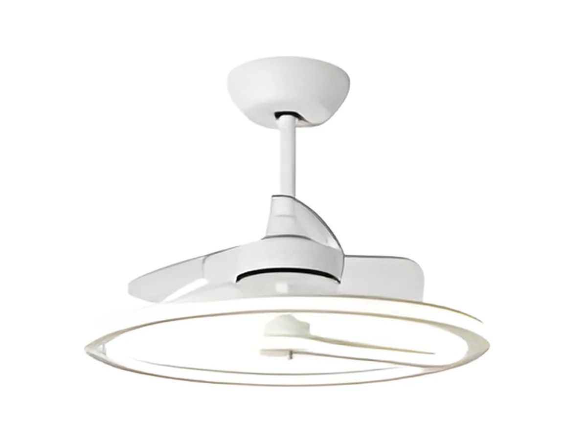 Ventilador Dc Chom Blanco Led Con Tres Temperaturas Y Control Remoto