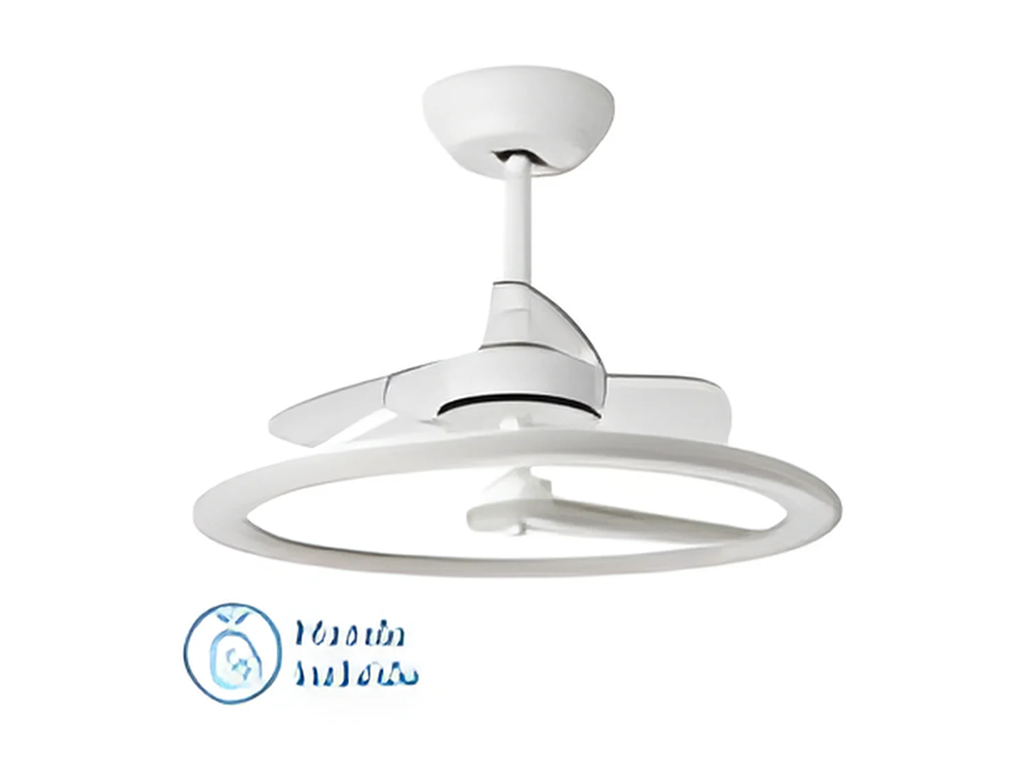 Ventilateur DC CHOM LED blanc avec trois températures et télécommande Fabrilamp