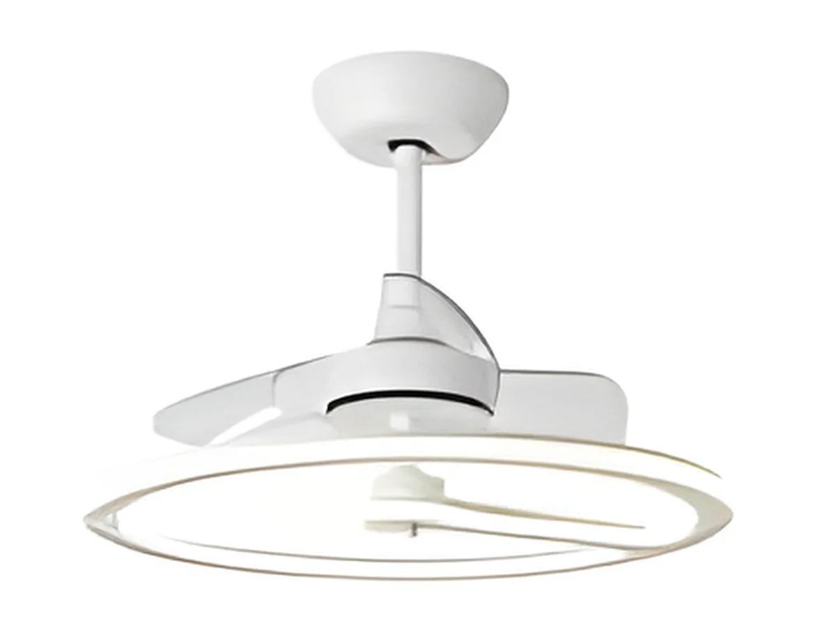 Ventilateur DC CHOM LED blanc avec trois températures et télécommande Fabrilamp