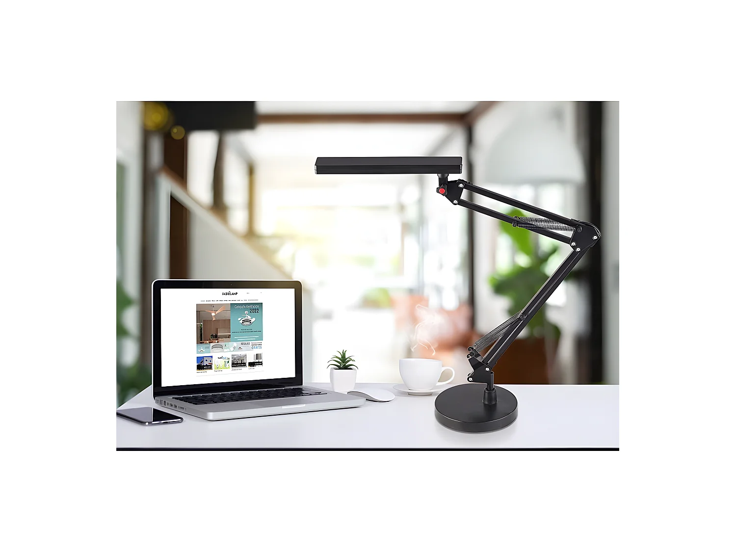 Table flexo HEMATITES noir articulé FABRILAMP