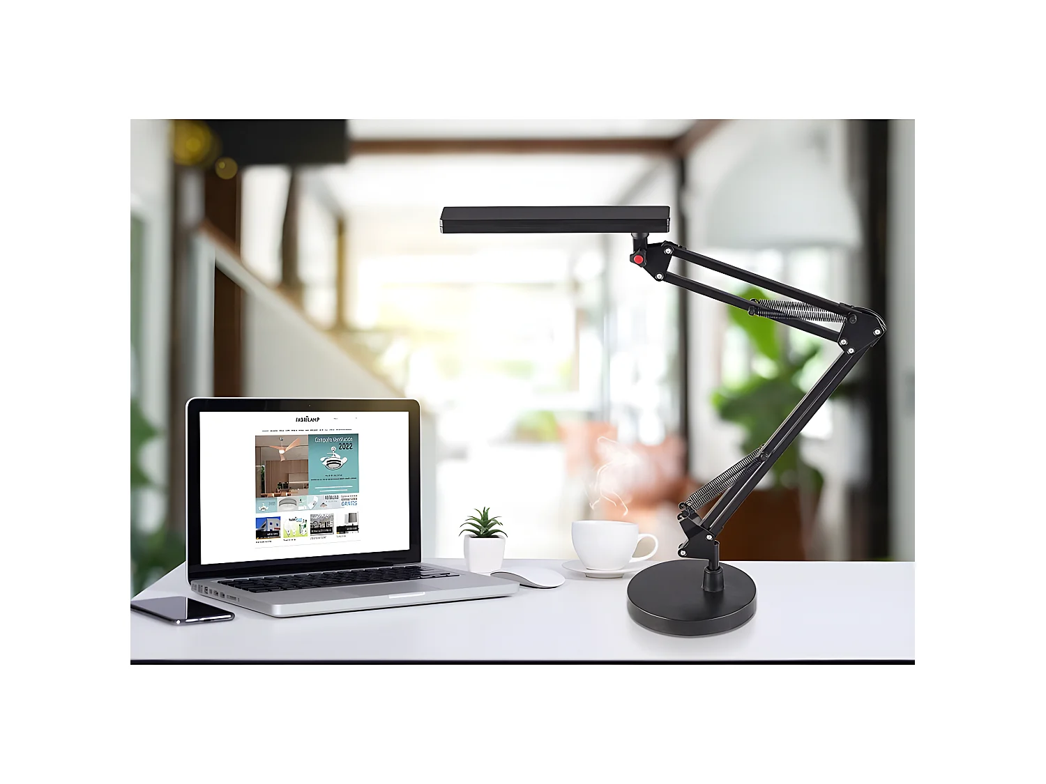 Table flexo HEMATITES noir articulé FABRILAMP