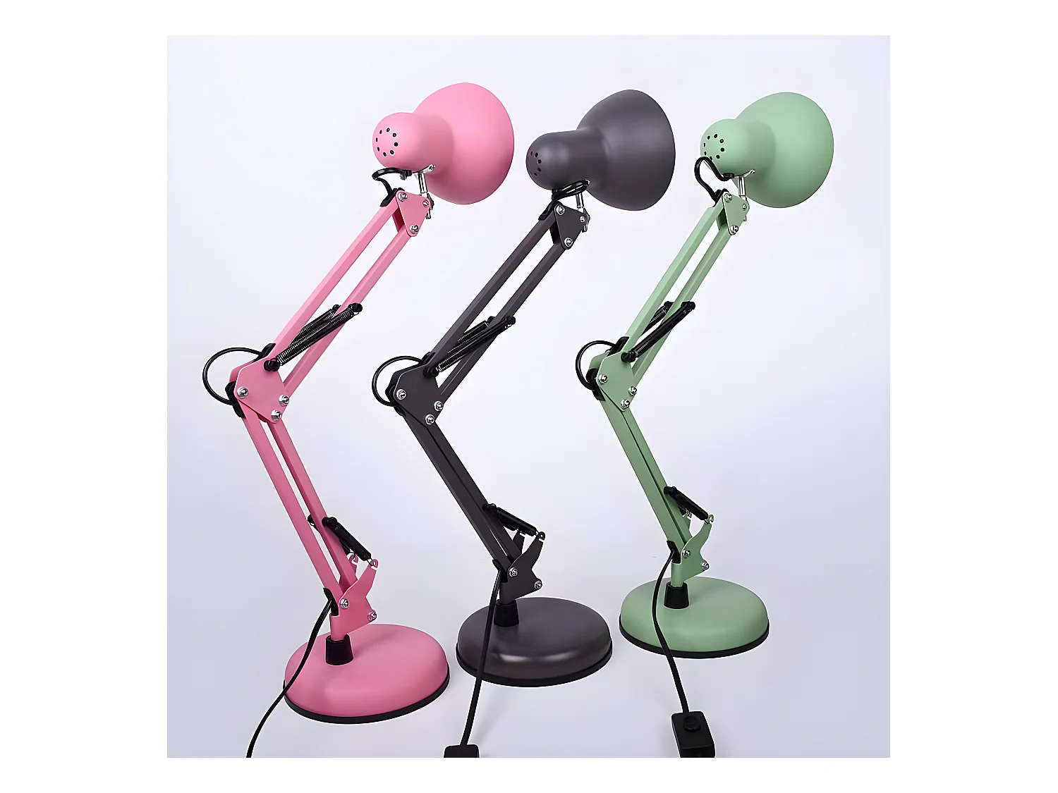 Flexo De Estudio Modelo Antigona Rosa Articulado