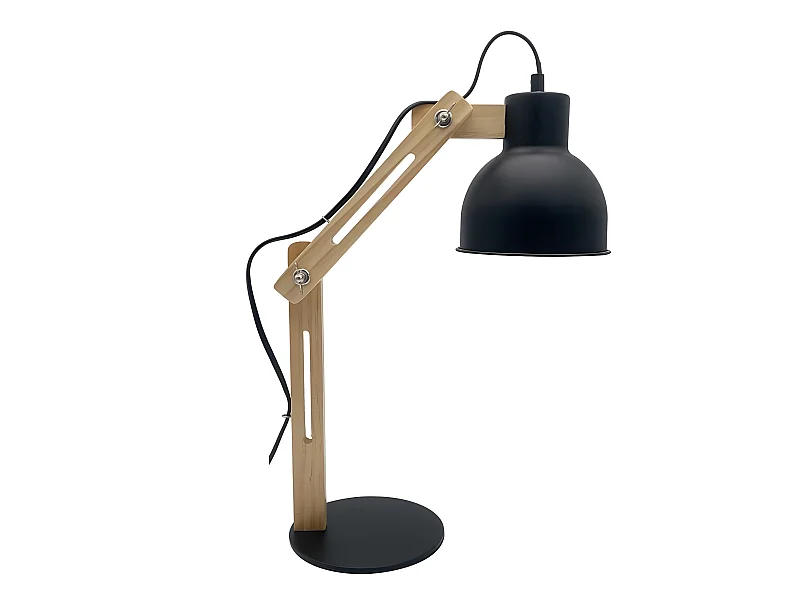 Flexo Articulable modello Baptista 1luz Nero/faggio FABRILAMP