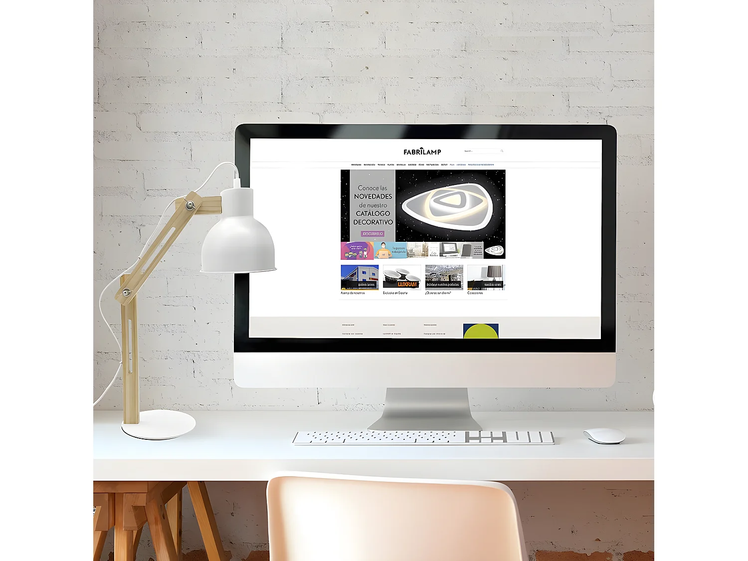 Flexo Blanco/haya modèle Baptista Articulable FABRILAMP