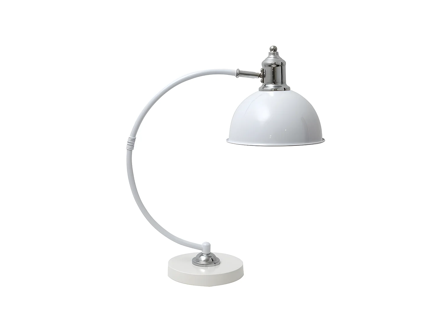 Flexo Lujan 1xe27 Blanco Brillo/cromo