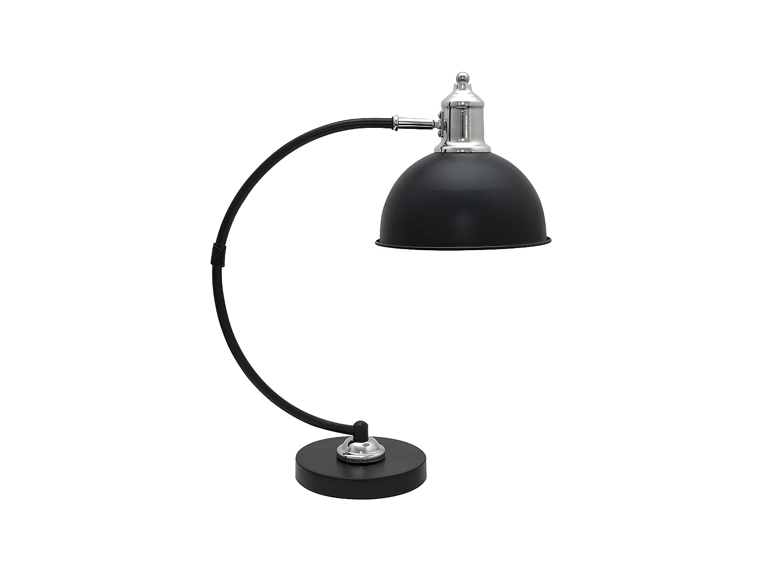 Flexo Lujan 1xe27 Nero Lucido/Cromato FABRILAMP