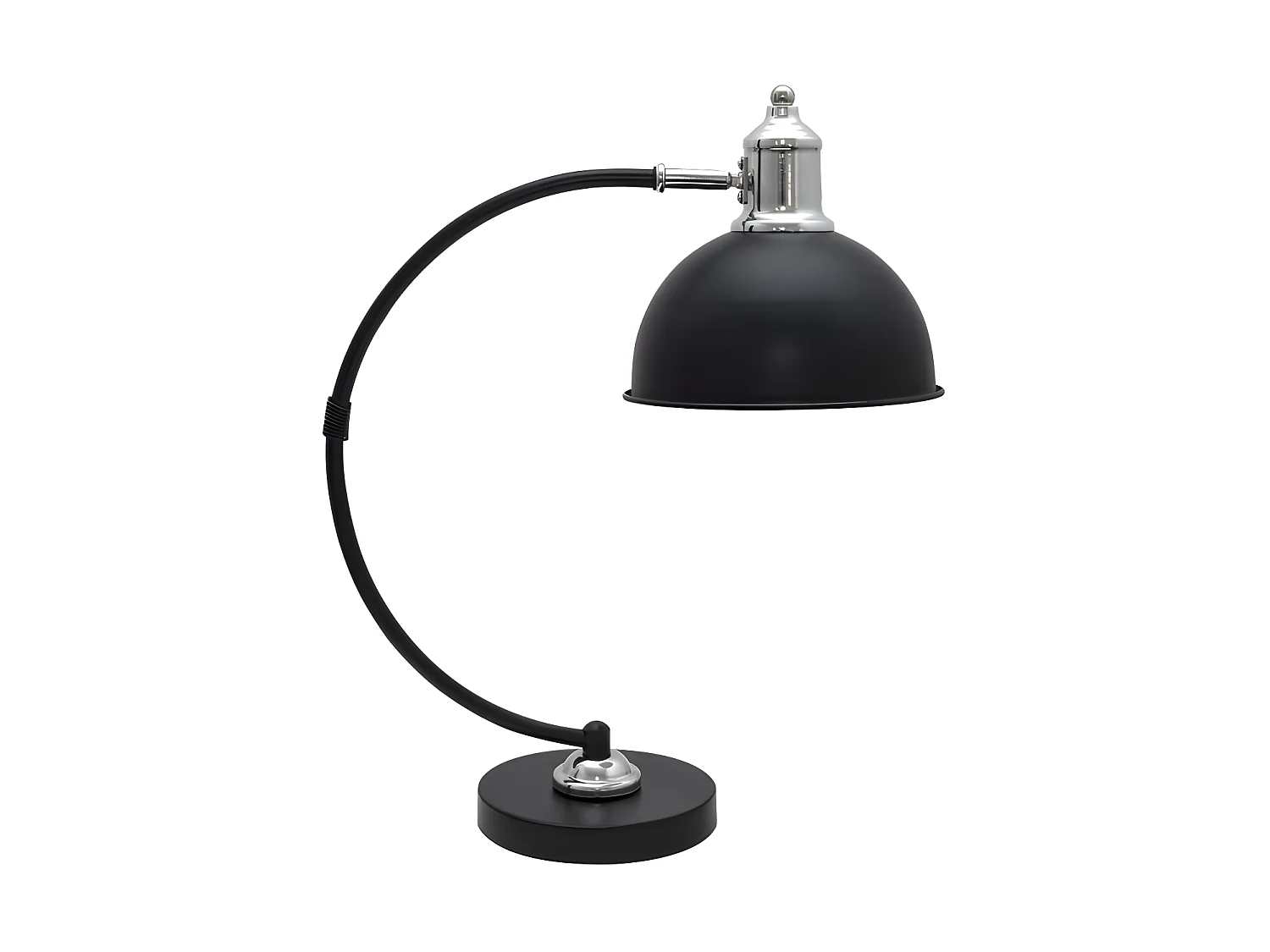 Flexo Lujan 1xe27 Negro Brillo/cromo