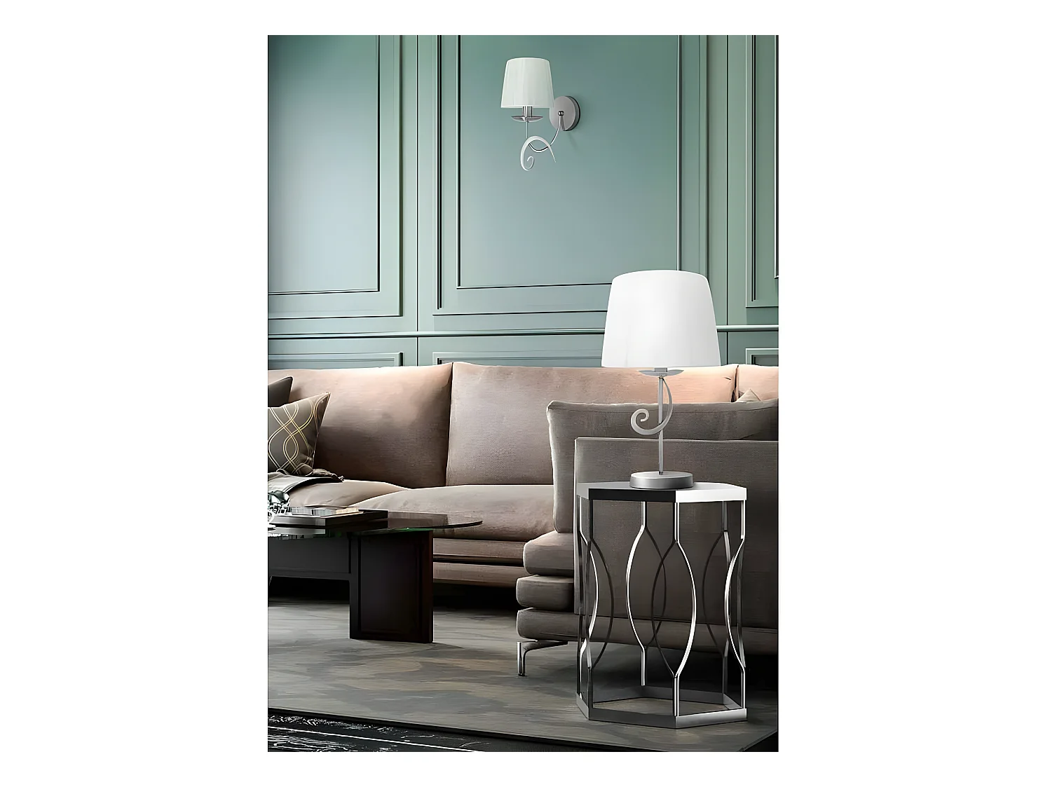 Appliquer le chrome LUXOR avec écran 1 FABRILAMP lumineux