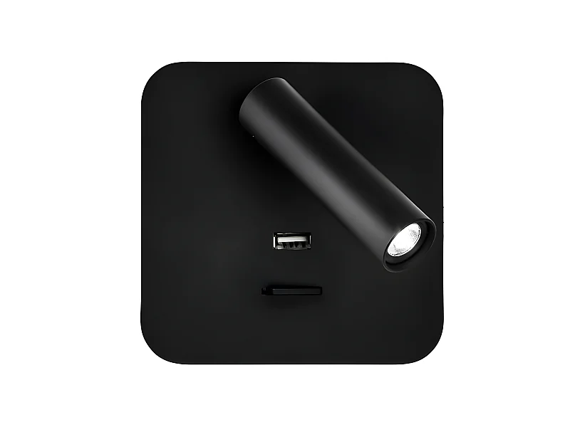 Applica colore QUADRATO Modello nero Giotto Porta USB regolabile FABRILAMP