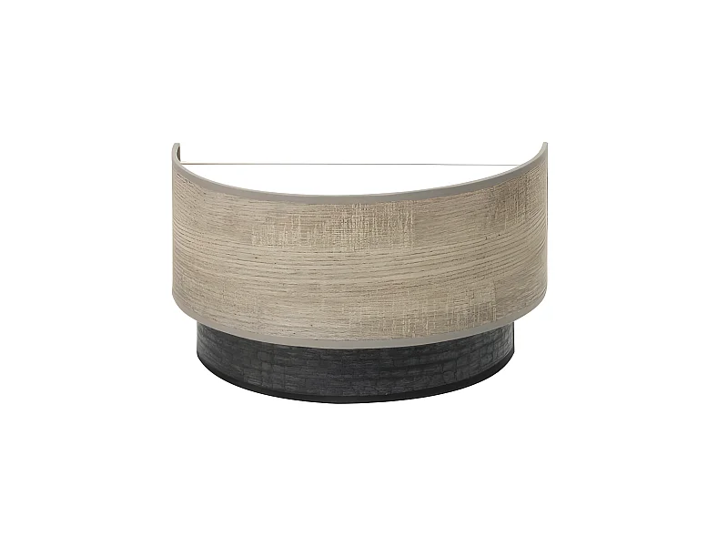 Aplique Con Pantalla Color Madera Gris Modelo Colet