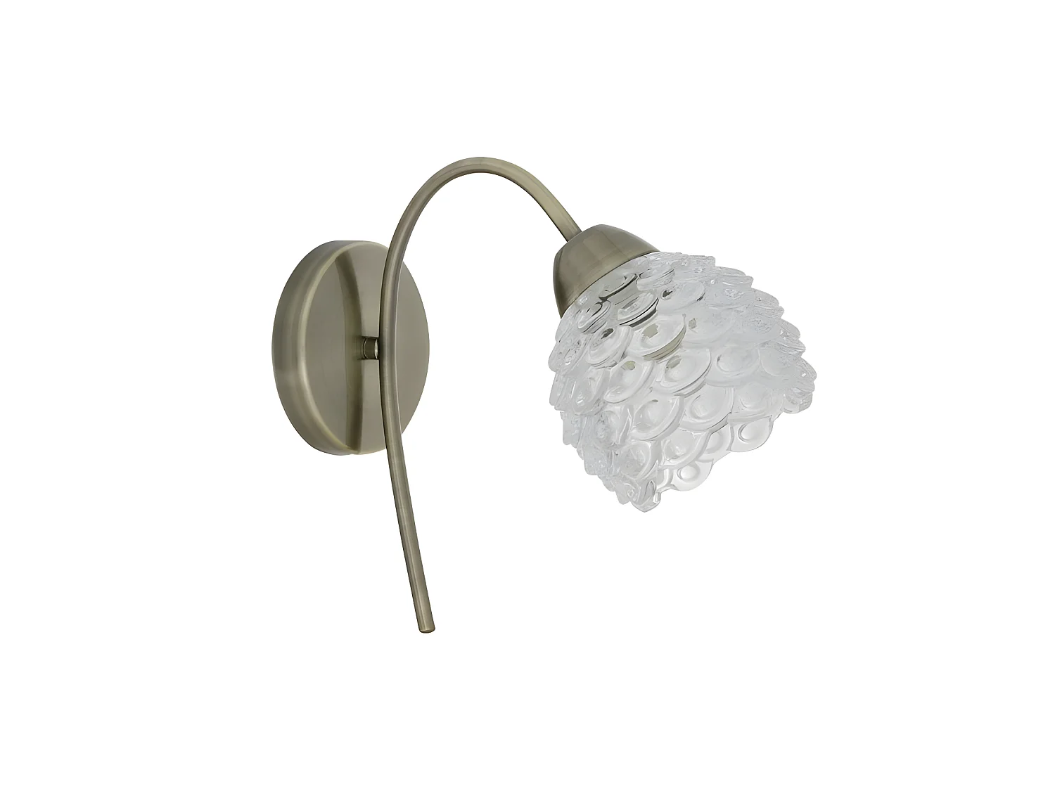 Appliquer GABAN avec tulipe décorative 1xe14 Cuir FABRILAMP