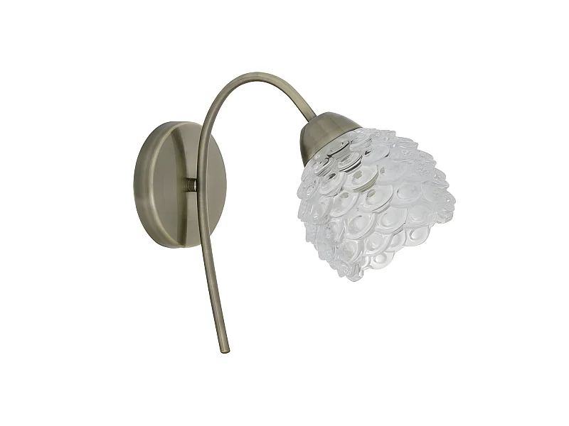 Appliquer GABAN avec tulipe décorative 1xe14 Cuir FABRILAMP