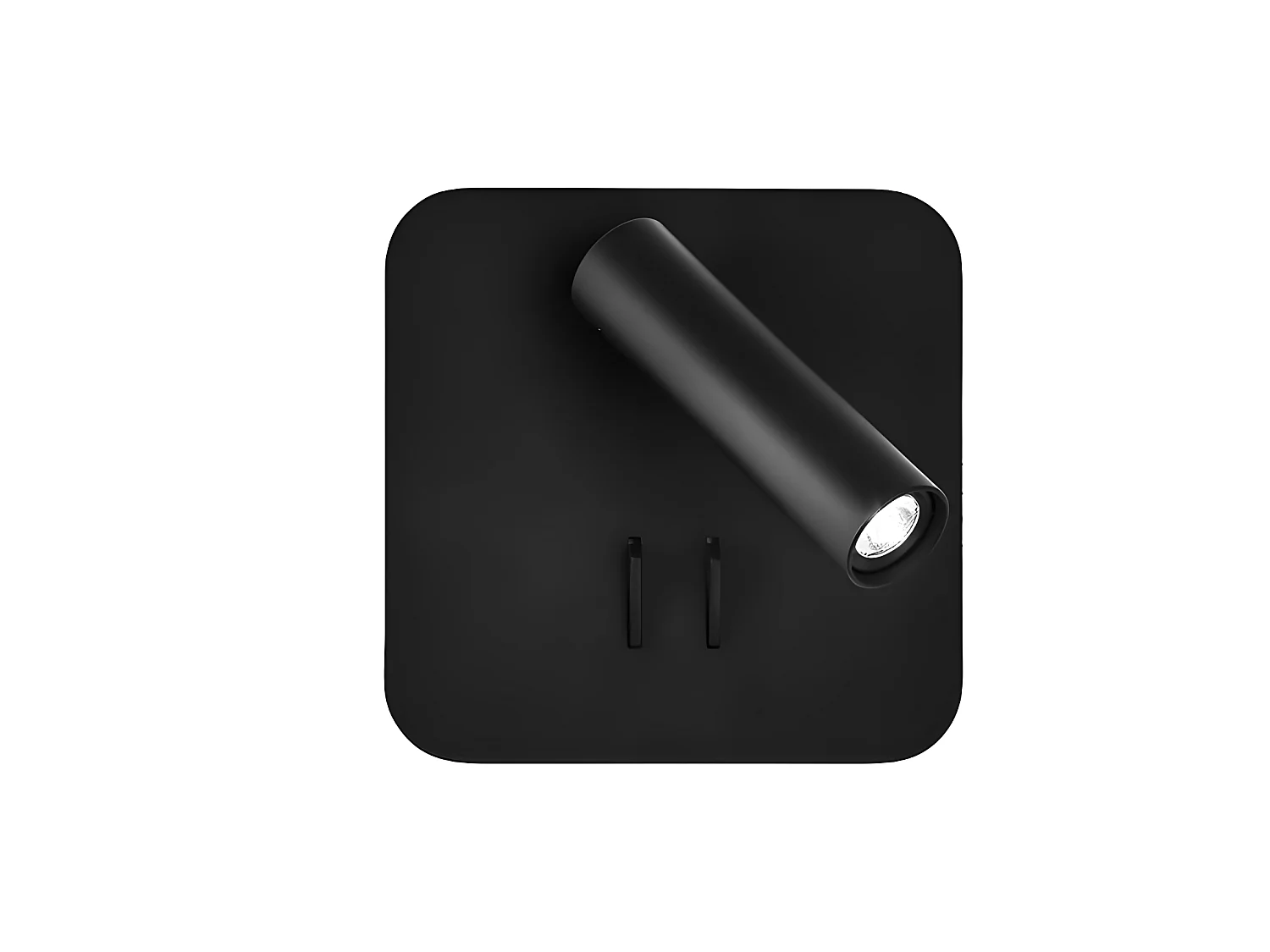 Appliquer MANET Square Color Black Double Ignition FABRILAMP