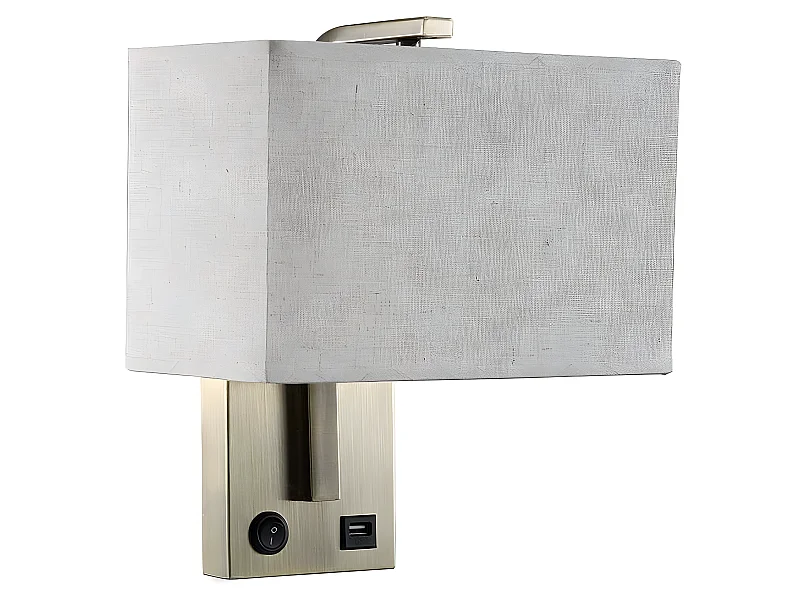 Aplique De Pared Con Interruptor Y Puerto Ubs Agatha