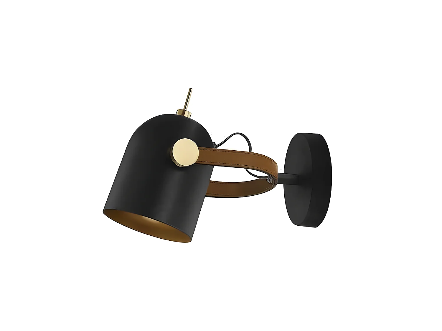 Aplique De Pared Negro De 1 Luz Adame De Schuler