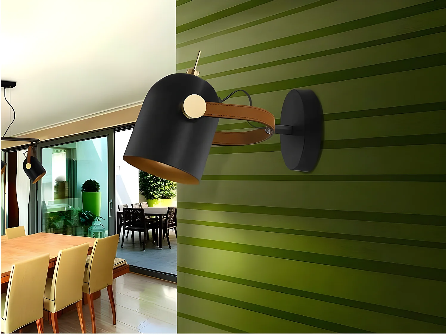 Aplique De Pared Negro De 1 Luz Adame De Schuler