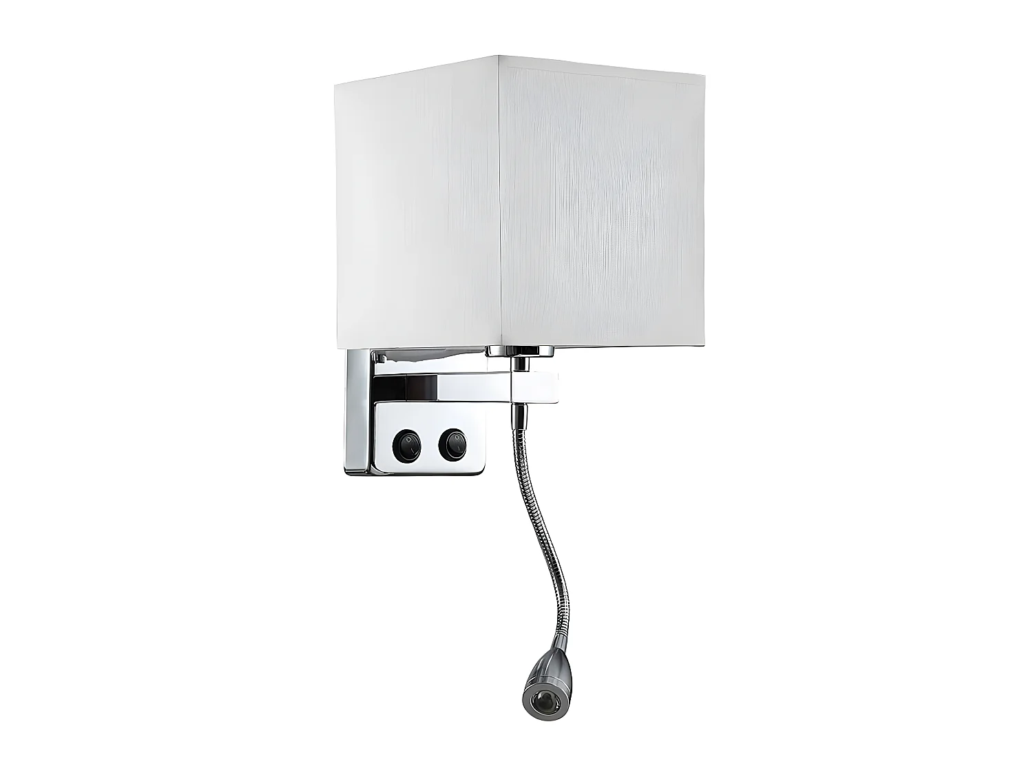 Appliquer STEPHEN Chrome / Écran blanc Double éclairage FABRILAMP