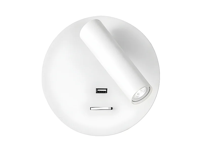 Appliquer Giotto Redondo couleur Blanc USB avec mise au point réglable FABRILAMP