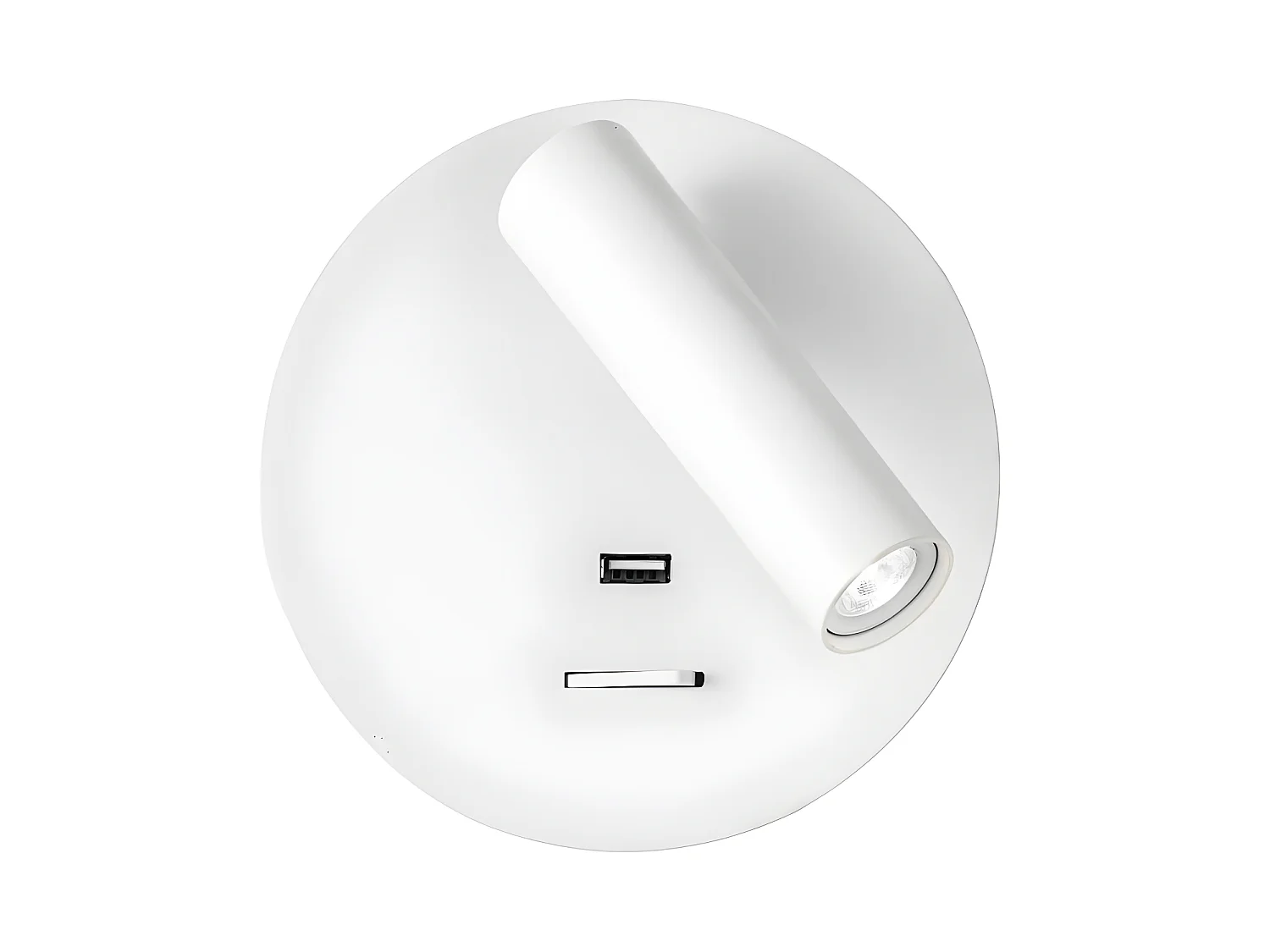 Appliquer Giotto Redondo couleur Blanc USB avec mise au point réglable FABRILAMP