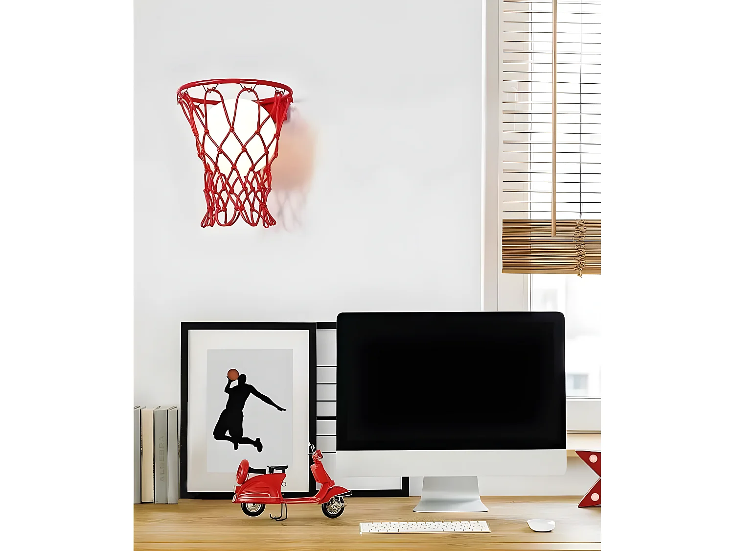 Appliquer le panier BASKETBALL en noir, MANTRA