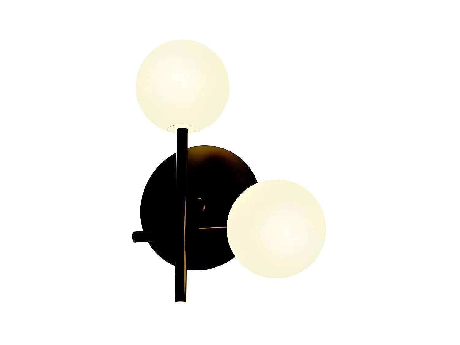 Applique murale à deux lumières modèle CELLAR finie en noir MANTRA