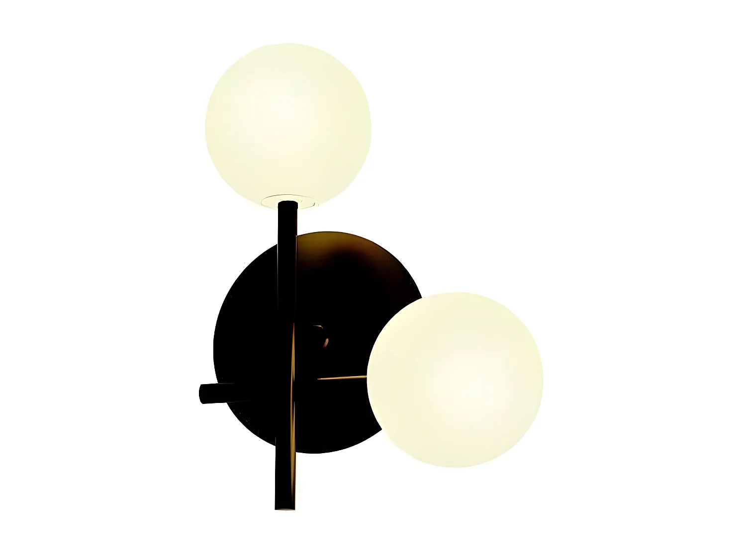 Applique murale à deux lumières modèle CELLAR finie en noir MANTRA