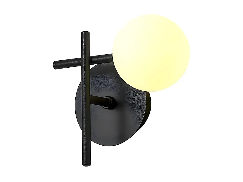 Appliquer le modèle CELLAR noir avec tulipe sphérique avec cristal opale MANTRA