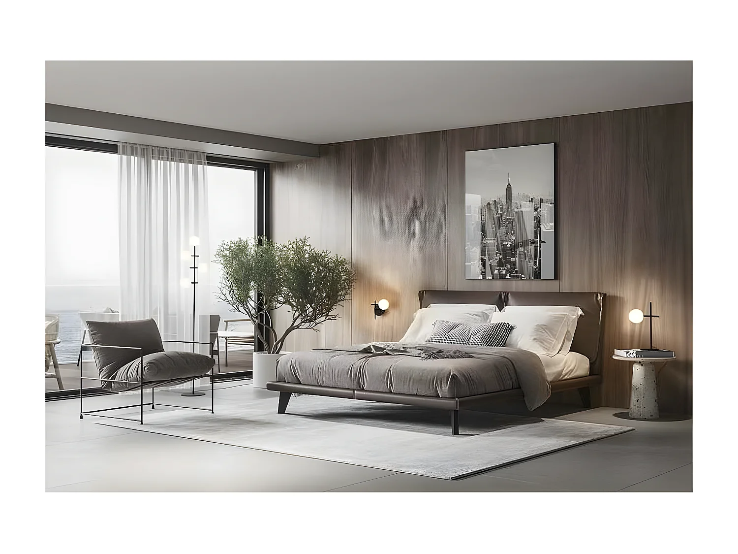 Appliquer le modèle CELLAR noir avec tulipe sphérique avec cristal opale MANTRA