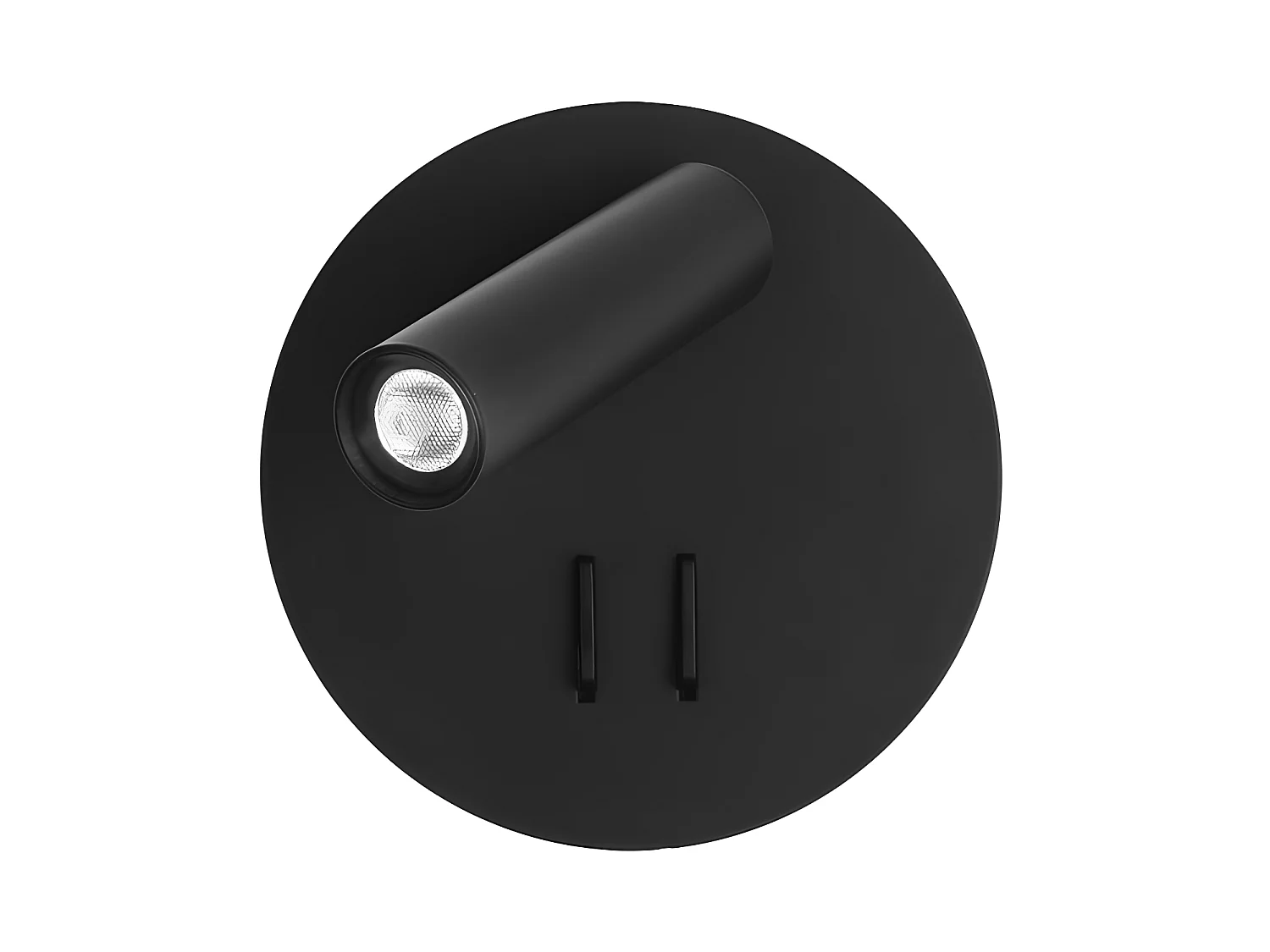 Aplique Modelo Manet Redondo Color Negro Con Doble Encendido