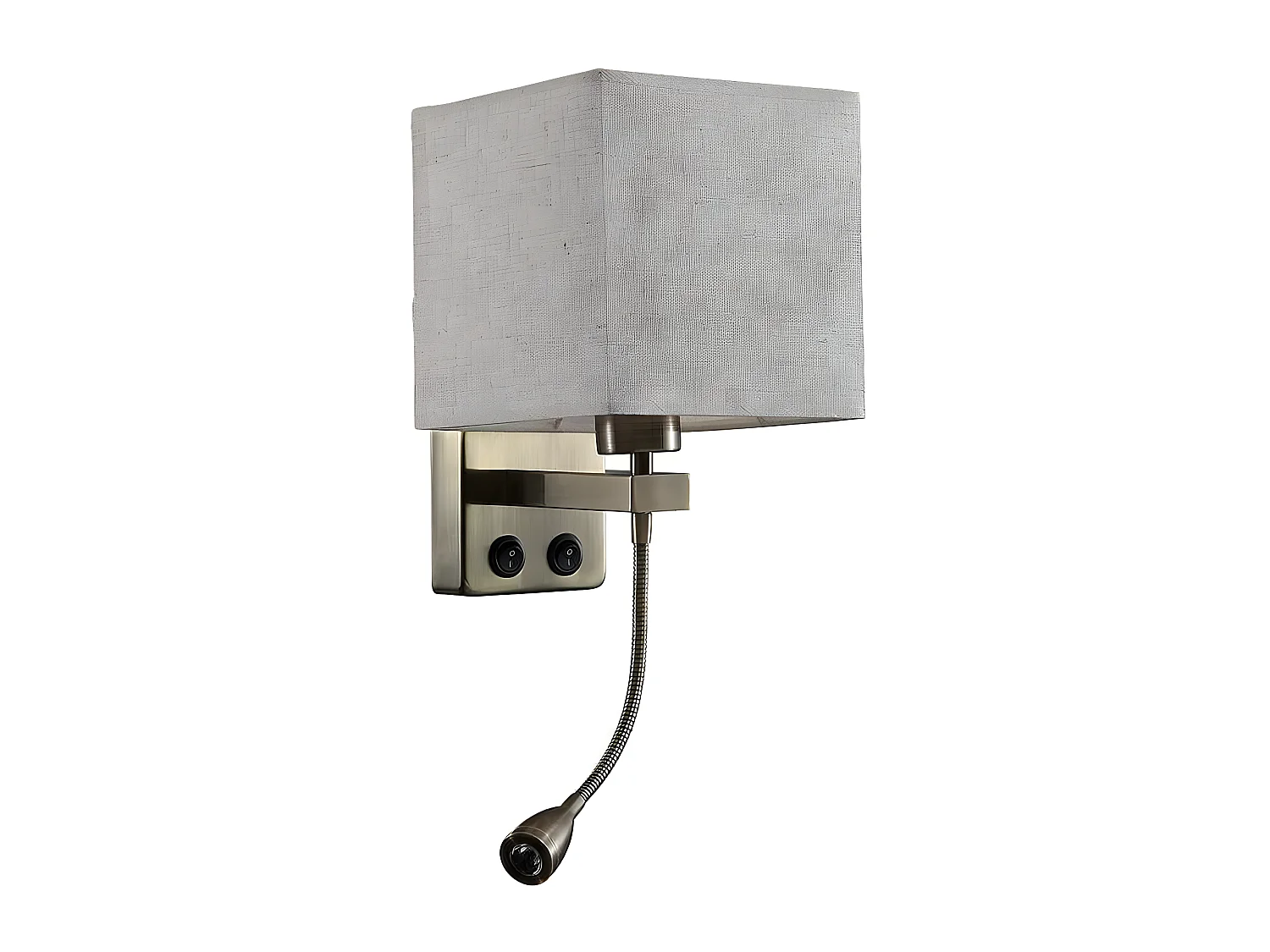 Appliquer SERIES Stephen Double sur cuir / écran Beis FABRILAMP
