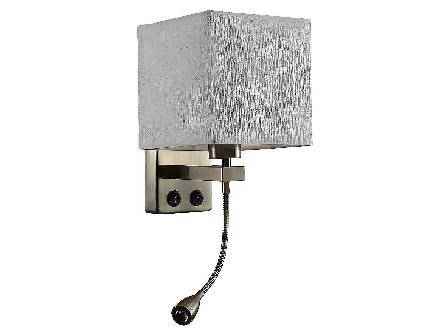 Appliquer SERIES Stephen Double sur cuir / écran Beis FABRILAMP