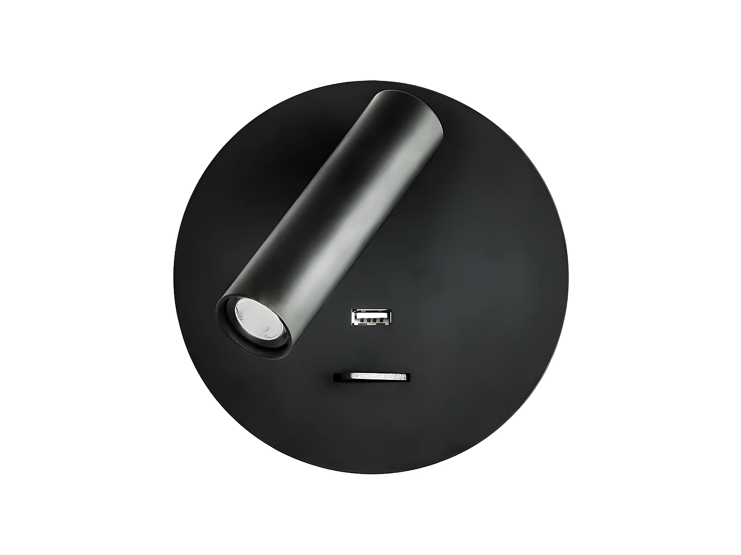 Appliquer le modèle rond Giotto Black Usb Port FABRILAMP