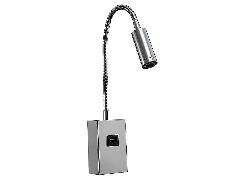 Applicare 3w cromo CAPOTE con usb Articulab. e Orientab. FABRILAMP