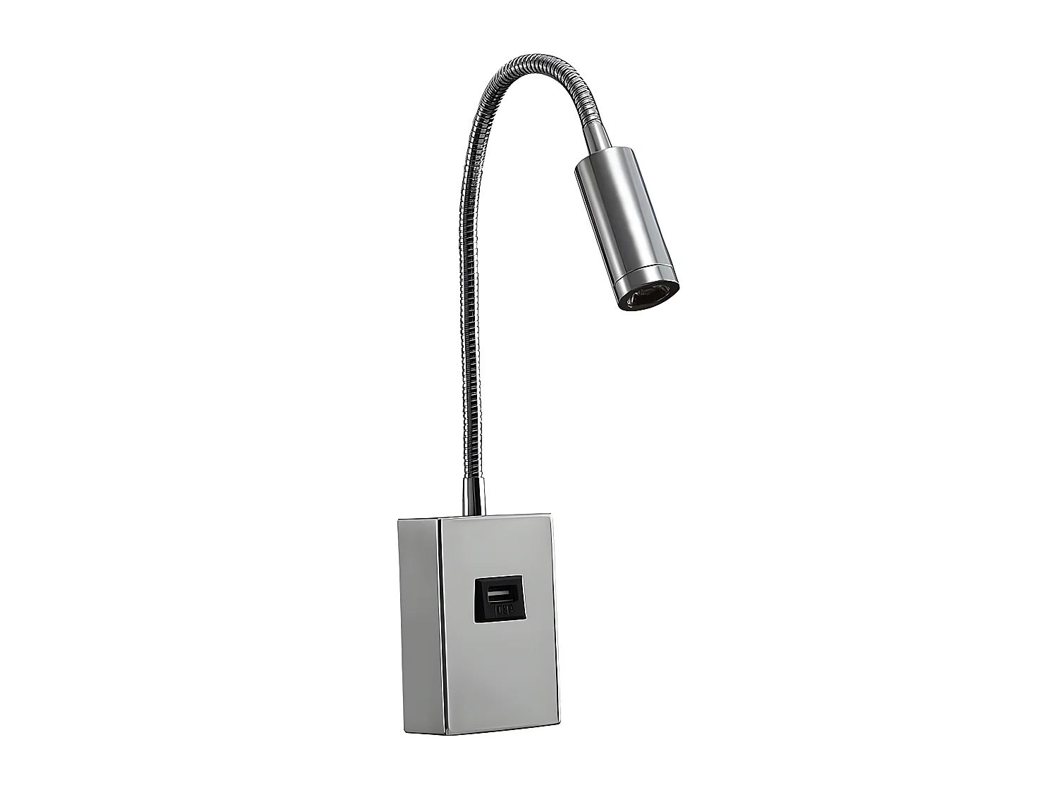 Appliquez 3w chrome CAPOTE avec USB Articulab. et Orientab. FABRILAMP