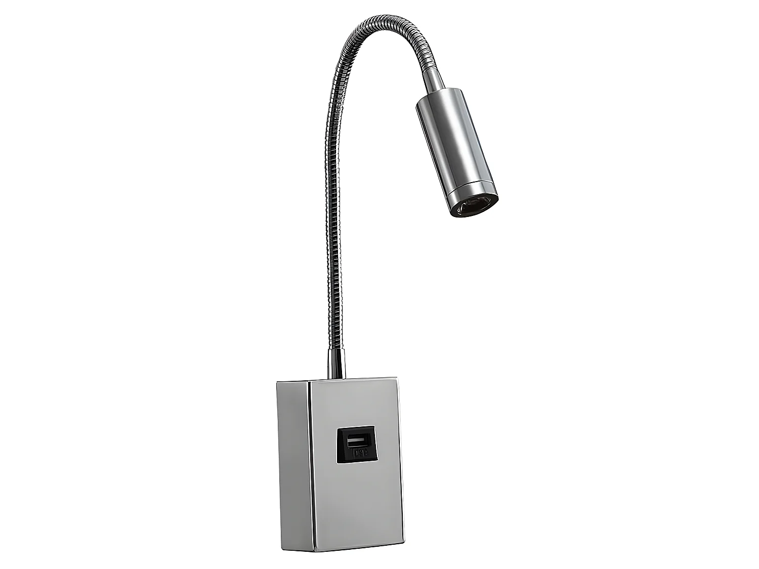 Appliquez 3w chrome CAPOTE avec USB Articulab. et Orientab. FABRILAMP