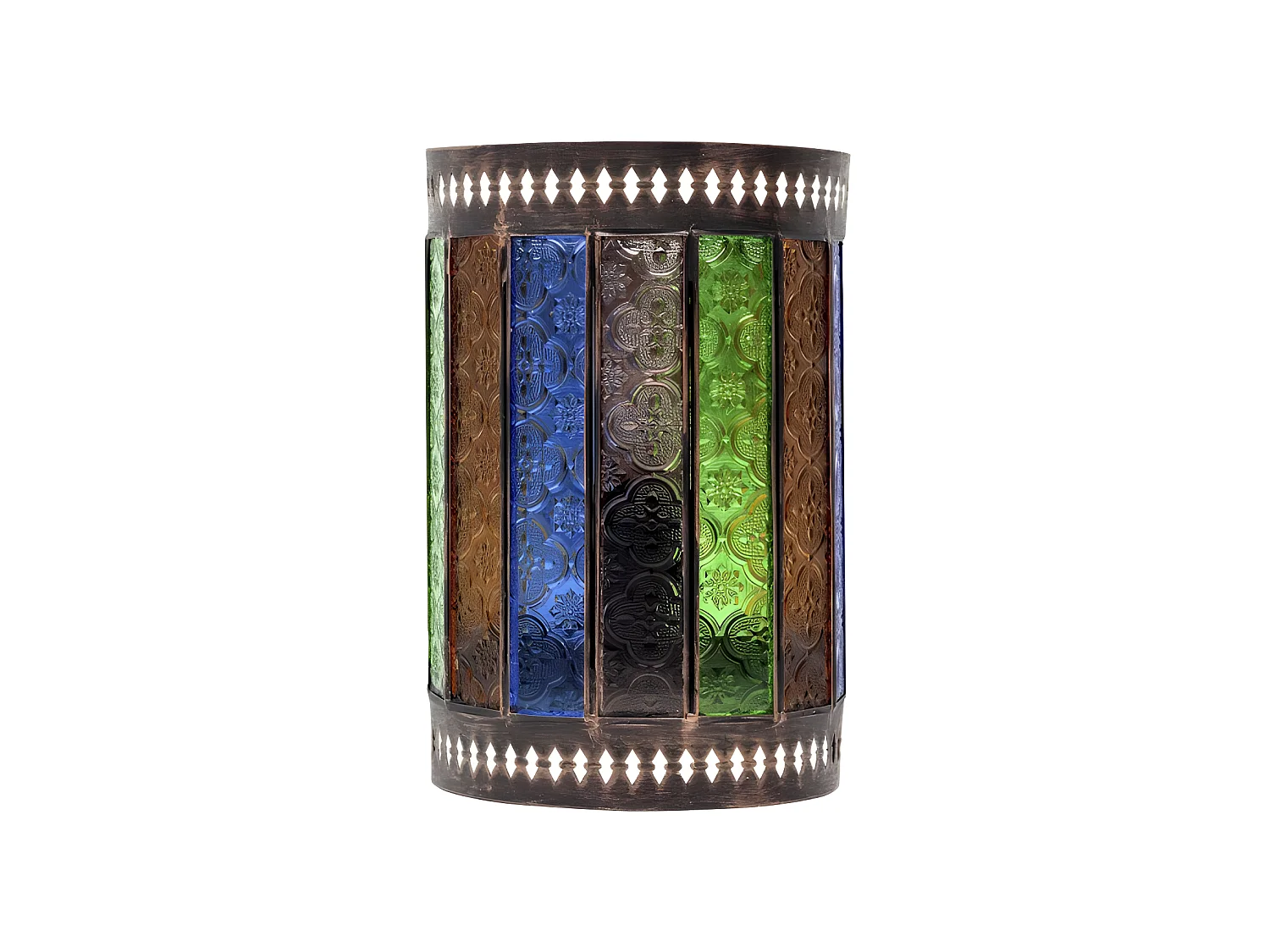 Lampada Applicare Fatto a Mano Casablanca 1xe27 Marrone / colori 25x1 FABRILAMP.6d