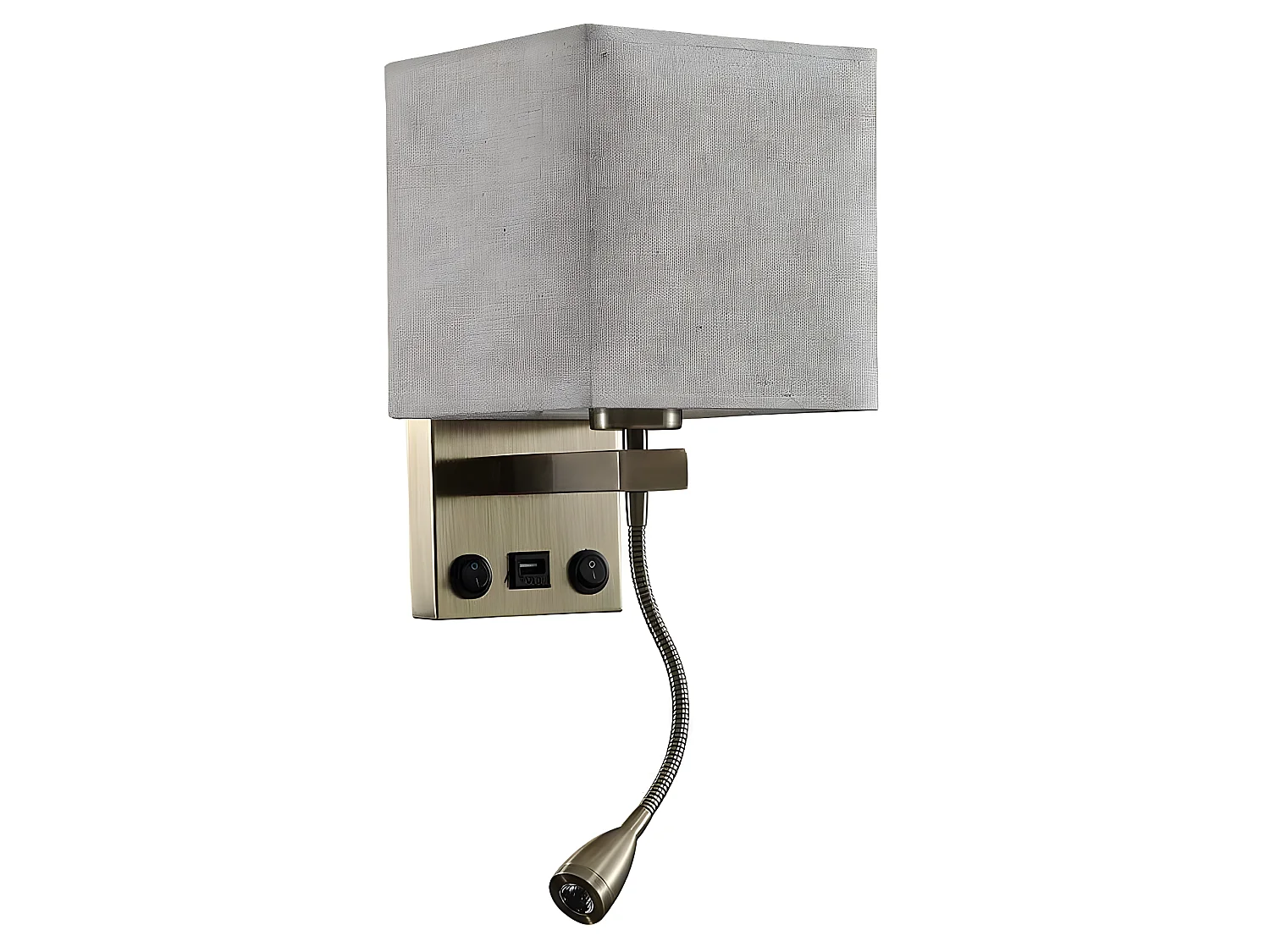 Applicare con doppia ILLUMINAZIONE e porta USB modello Stephen FABRILAMP