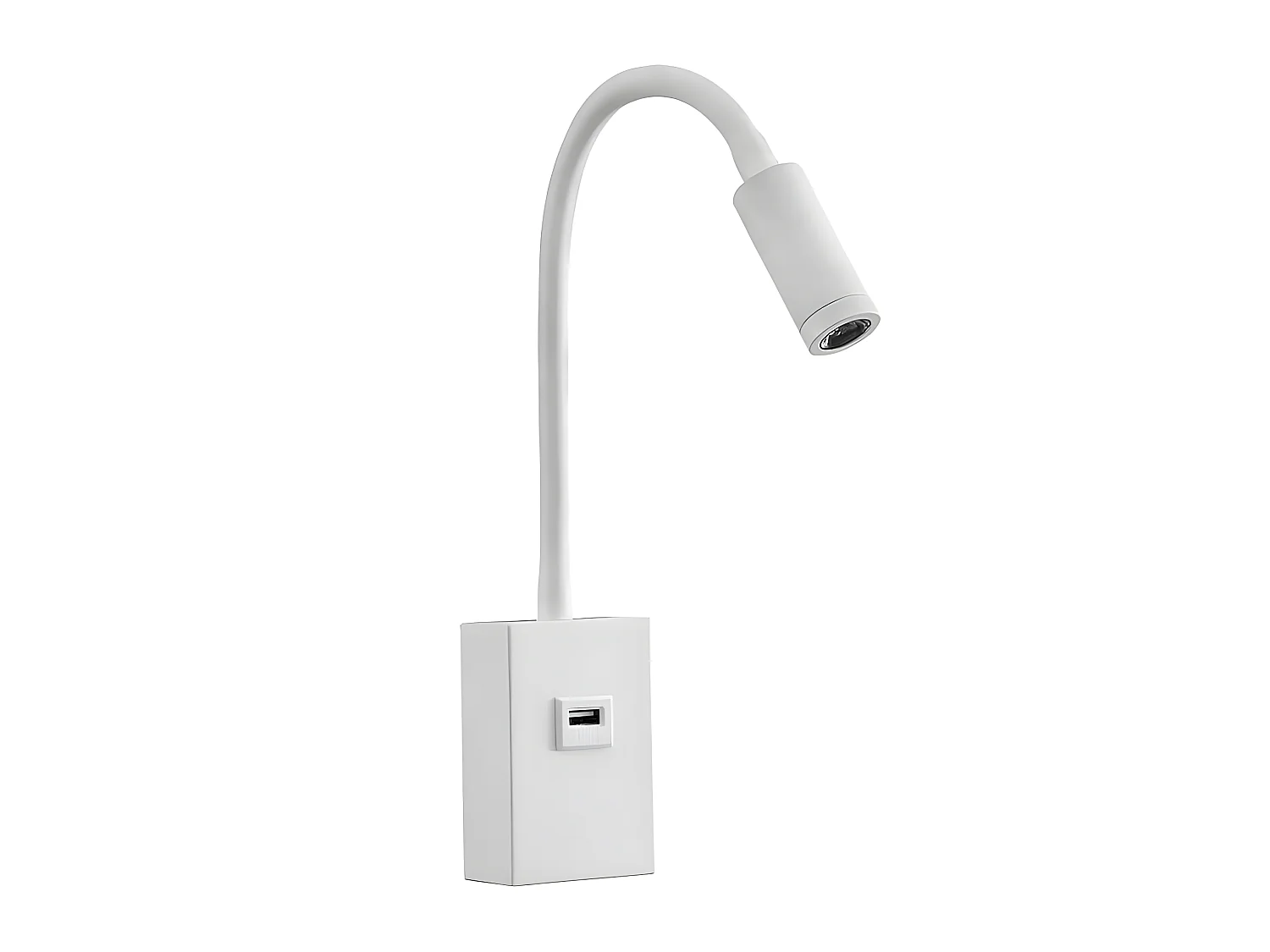 Appliquer led 3w CAPOTE blanc usb et interrupteur articulable et réglable FABRILAMP