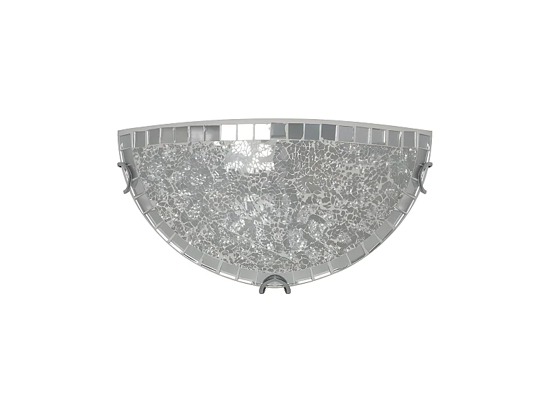 Applique semi circulaire Mosaïque couleur Chrome modèle Tenor 1xE27 FABRILAMP