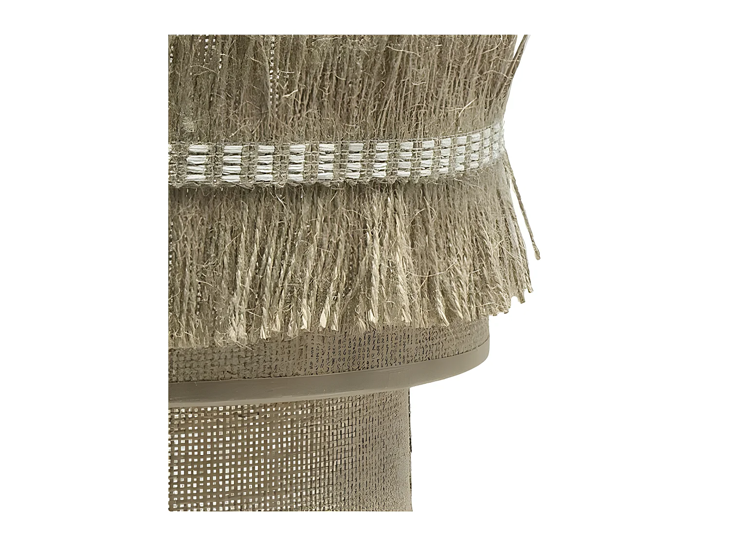 Lampada da parete rustica KALA in tessuto con frange FABRILAMP