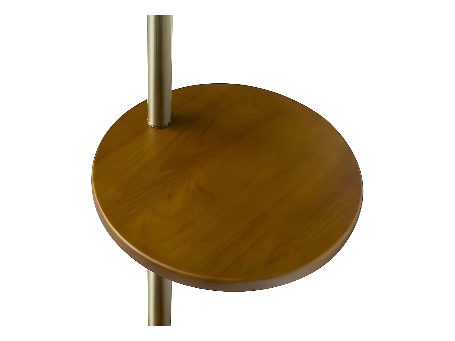 Pie Salon Con Mesita Aux. Seda Cuero  1 Luz