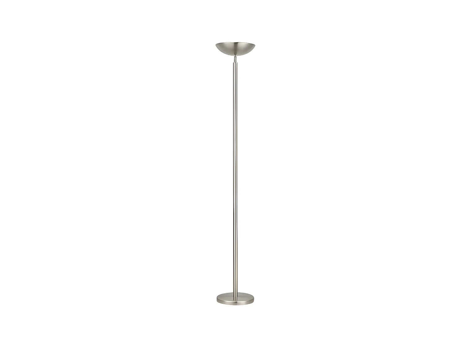 Nouveauté en Luyten Lampadaire Luyten satin nickel avec deux lumières FABRILAMP
